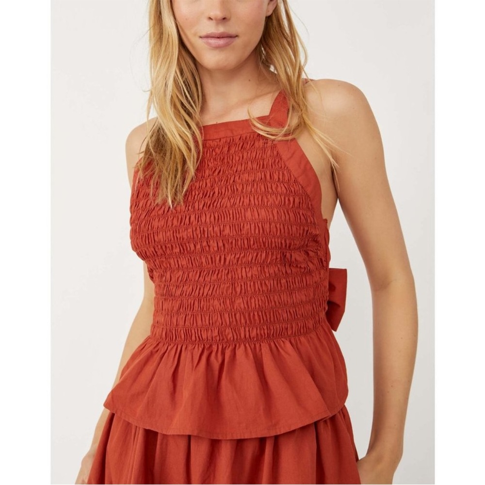 Free People Fez Cropped Top In Spiced Sunblush, XS